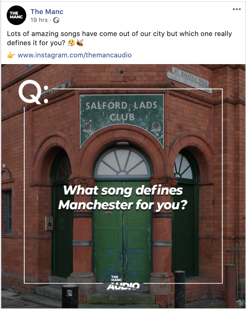 An example question on the Manc facebook page