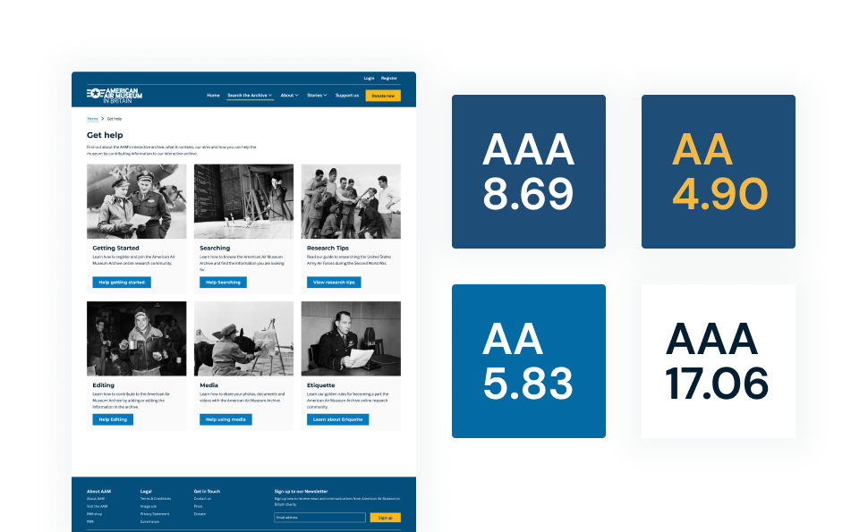 American Air Museum finished design and brand guidelines