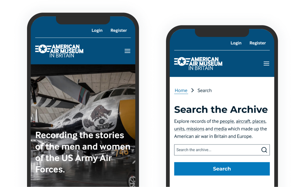 American Air Museum mobile design