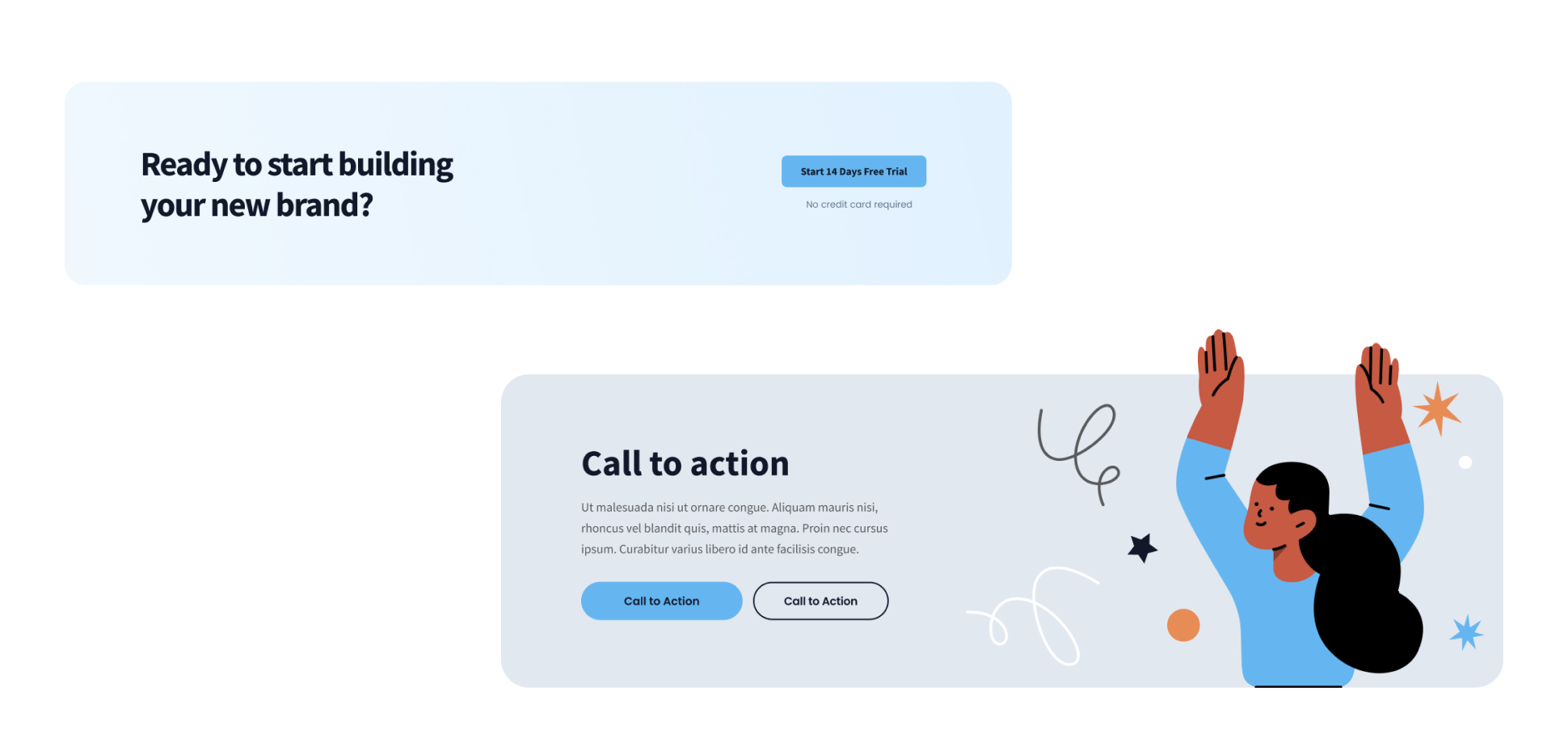 Two good examples of Call to Actions