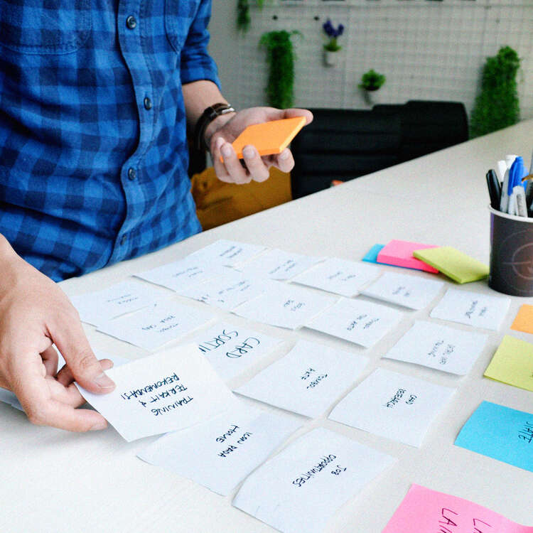 UX Kick Off Post It Notes
