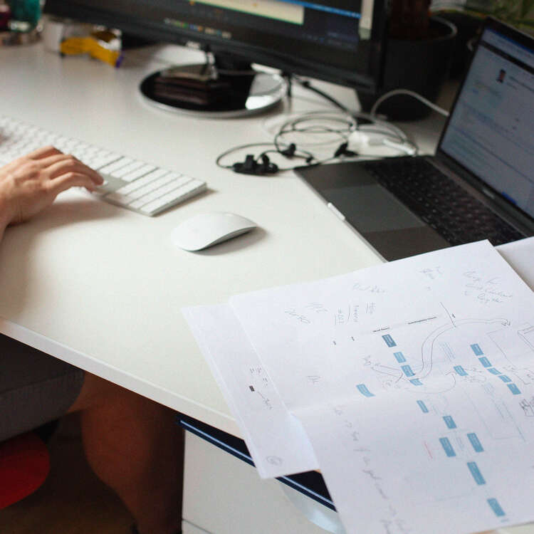 Wireframes On Table